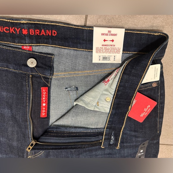 NWT Lucky Brand Mens Denim Vintage Straight 363 Jeans 40x32  $129 - Picture 5 of 12